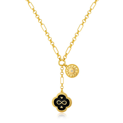 WOWORAMA Gold Link Necklace for Women